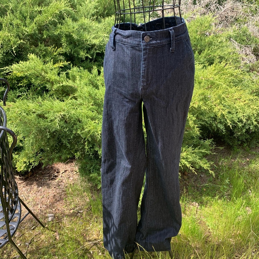 Flirt Old Navy Blue Flare  high waisted barrel Leg Jeans